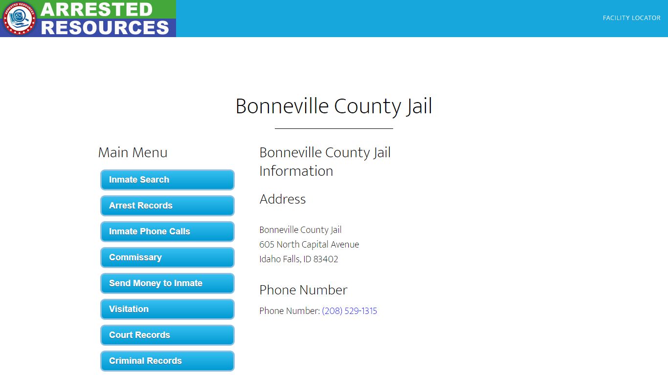 Bonneville County Jail - Inmate Search - Idaho Falls, ID